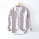 Men's Summer Casual Solid Color Linen Shirt