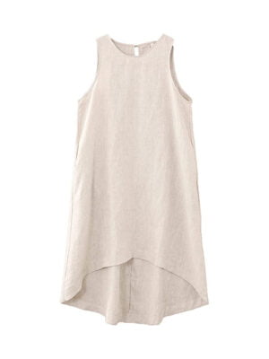 Women's Asymmetrical Linen Tank Top Dresses