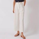 Women's Linen Tie-Waist Culottes