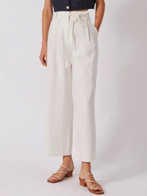 Women's Linen Tie-Waist Culottes