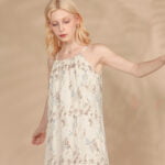 Women's Elegant Floral Printed Halter Linen Dress