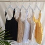 Women's Linen Camisole with Vintage French Design