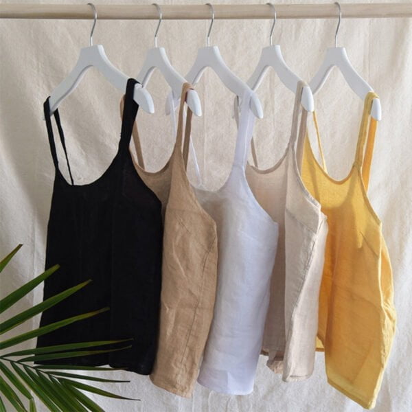 Women's Linen Camisole with Vintage French Design