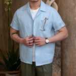 Embrace Timeless Elegance with Our New Men's Linen Short-Sleeve Shirt