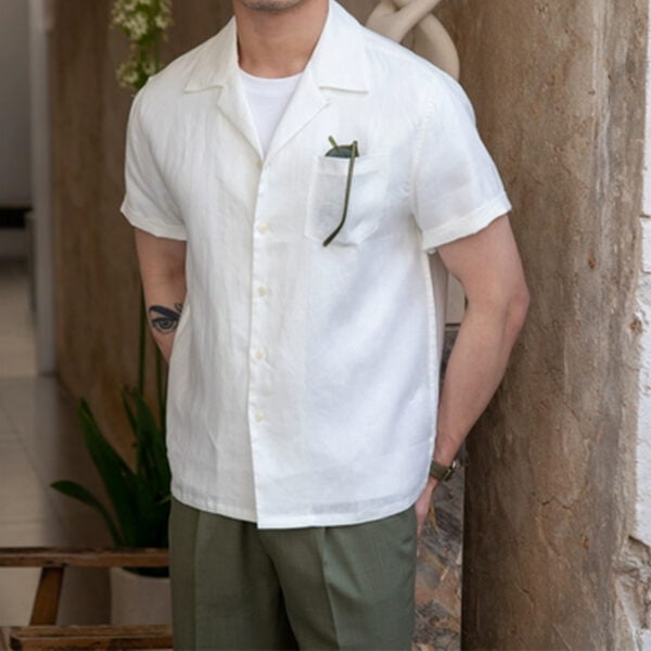 Men's Linen Short Sleeve Shirt