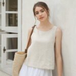 Women's Summer Cross-Back Linen Tank Top