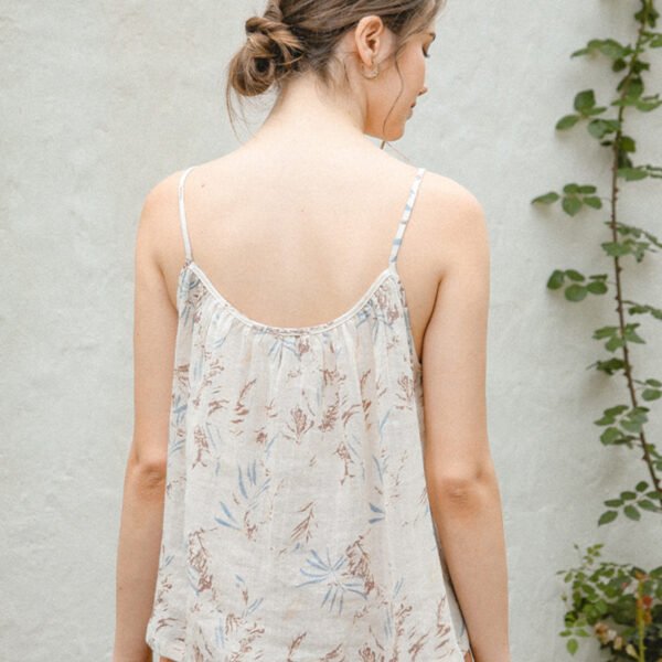 Women's Linen Floral Camisole with Commuter Style