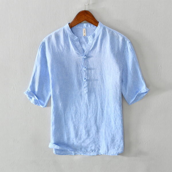 Men’s Half-Sleeve Linen T-Shirt