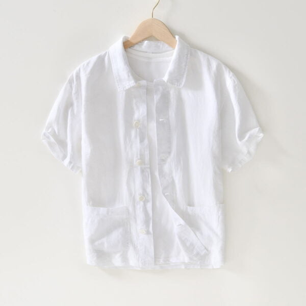 Men's Linen Shirt in Solid Color