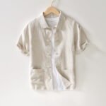 Men's Linen Shirt in Solid Color