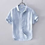 Men's Simple Solid Color Linen Shirt