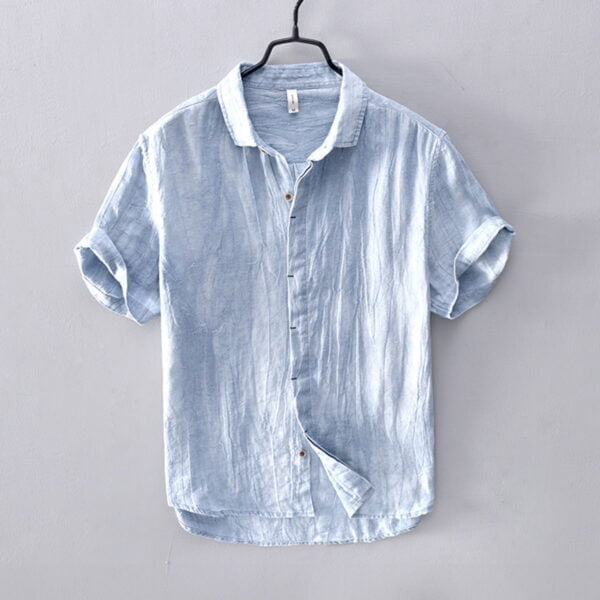 Men's Simple Solid Color Linen Shirt