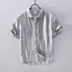 Men's Simple Solid Color Linen Shirt