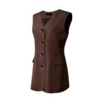 Women's V-Neck Sleeveless Open Front Linen Jacket