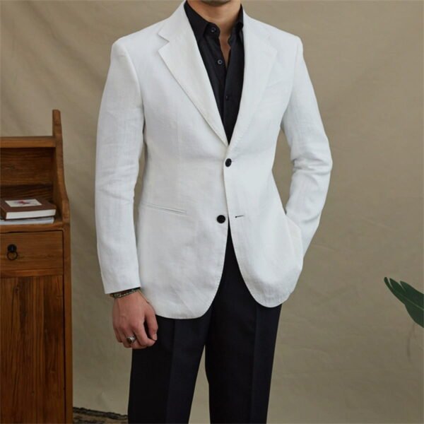 Men's Slim Fit Single-breasted Summer Linen Blazer