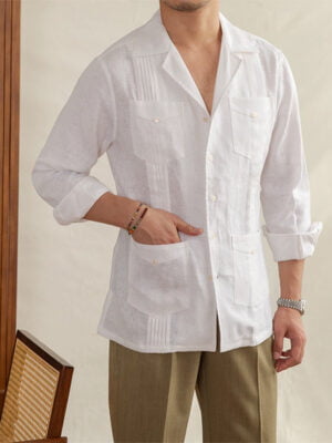 Men's Linen Long Sleeve Shirt