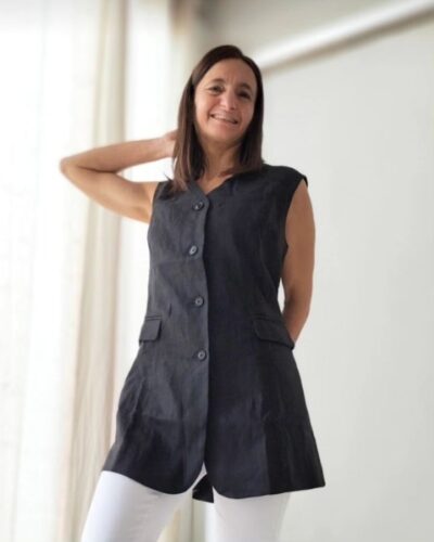 Women's Mid-Length Linen Sundress with Straps photo review